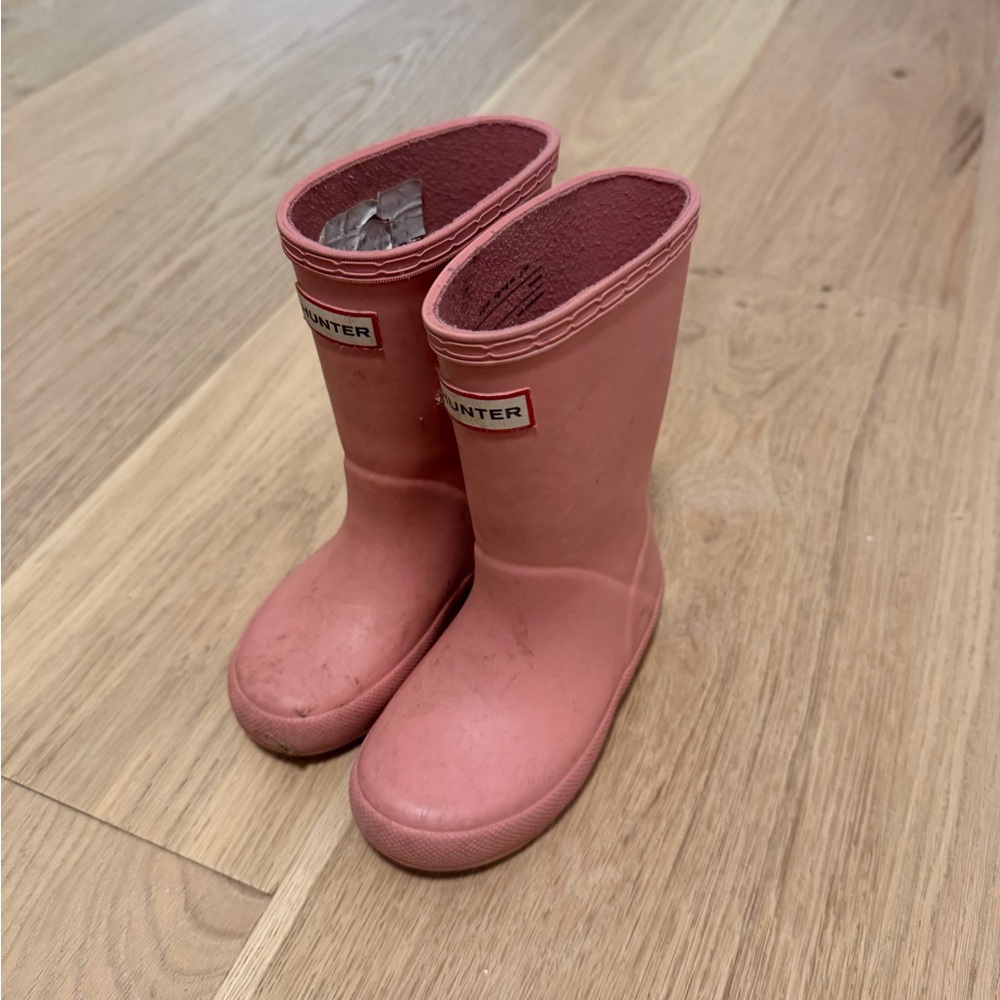 Hunter Kids' Pink Waterproof Boots